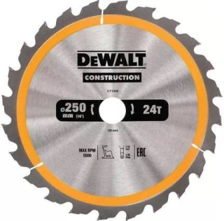 DT1956-QZ TARCZA DO DREWNA DO PILAREK RĘCZNYCH 250 MM DEWALT