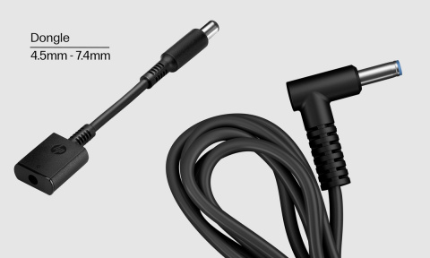 Oryginalny zasilacz do laptopa HP 65W Smart AC Adapter H6Y89AA 4.5mm +przejściówka 7.4mm