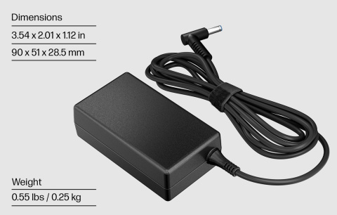 Oryginalny zasilacz do laptopa HP 65W Smart AC Adapter H6Y89AA 4.5mm +przejściówka 7.4mm