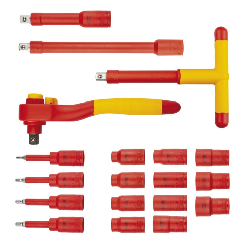 01-306 KLUCZE NASADOWE 1000V, IZOLOWANE DLA ELEKTRYKA 19SZT. NEO TOOLS