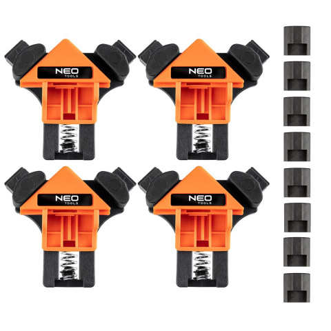 45-492 ŚCISK NAROŻNIKOWY, KĄTOWY, ZESTAW 4 CZĘŚCIOWY NEO TOOLS