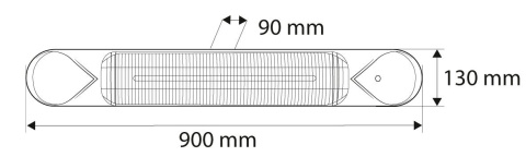 90-039 Przemysłowy promiennik do zastosowania na zewnątrz, element grzejny carbon infrared heating lamp NEO