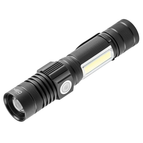 99-033 LATARKA AKUMULATOROWA USB 800 LM 2 W 1 CREE T6 LED NEO TOOLS