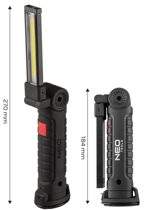 99-041 LAMPA WARSZTATOWA AKUMULATOROWA 200 LM COB + LATARKA NEO TOOLS