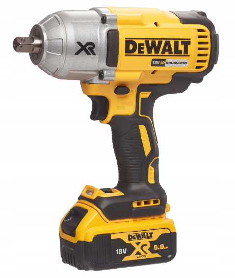 DCF899P2-QW Akumulatorowy klucz udarowy DeWalt 1/2 cala z zapadkowo-kołkowym zabezp. 950Nm 18V XR 2x5,0Ah Li-Ion TStak