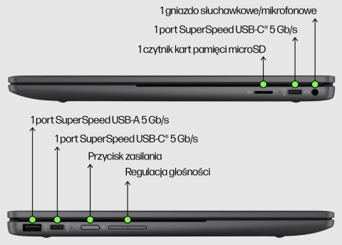 Dotykowy 2w1 HP Chromebook x360 13b FullHD IPS MediaTek Kompanio 1200 8-rdzeni 4GB LPDDR4x 64GB SSD Chrome OS