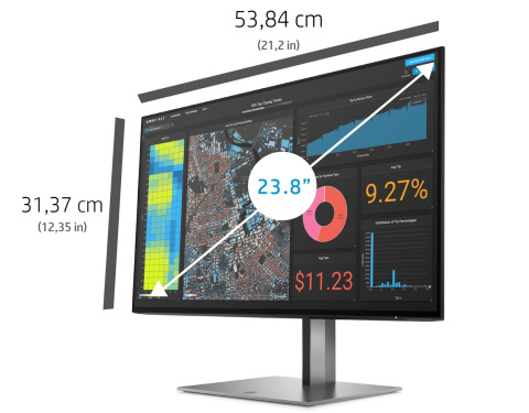 Monitor HP Z24f G3 FullHD 24 cali IPS 1920x1080 HDMI DisplayPort pivot 3G828AA