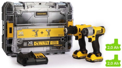 DCK211D2T-QW Zestaw Combo DEWALT