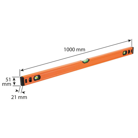 71-134 POZIOMNICA ALUMINIOWA S 300, 3 LIBELLE, 100 CM NEO TOOLS