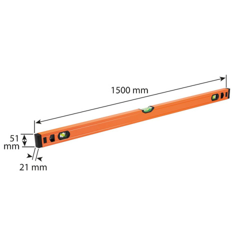 71-136 POZIOMNICA ALUMINIOWA S 300, 3 LIBELLE, 150 CM NEO TOOLS