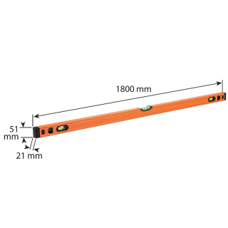 71-137 POZIOMNICA ALUMINIOWA S 300, 3 LIBELLE, 180 CM NEO TOOLS