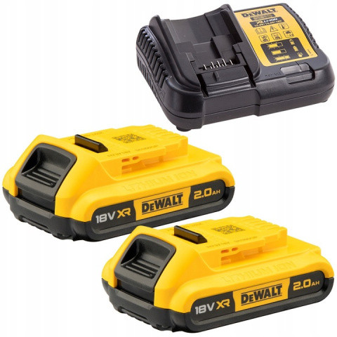 DCD709D2T-QW Wiertarko-wkrętarka udar 65Nm 2x(2,0Ah) 18V DeWalt