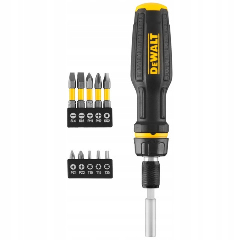 DEWALT DWHT68001-0 WKRĘTAK TELESKOPOWY Z GRZECHOTKĄ BITAMI 11 ELEMENTÓW