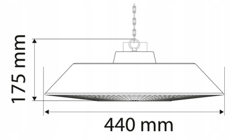 NEO PROMIENNIK SUFITOWY LAMPA GRZEWCZA WISZĄCA NAGRZEWNICA 1500W 90-037