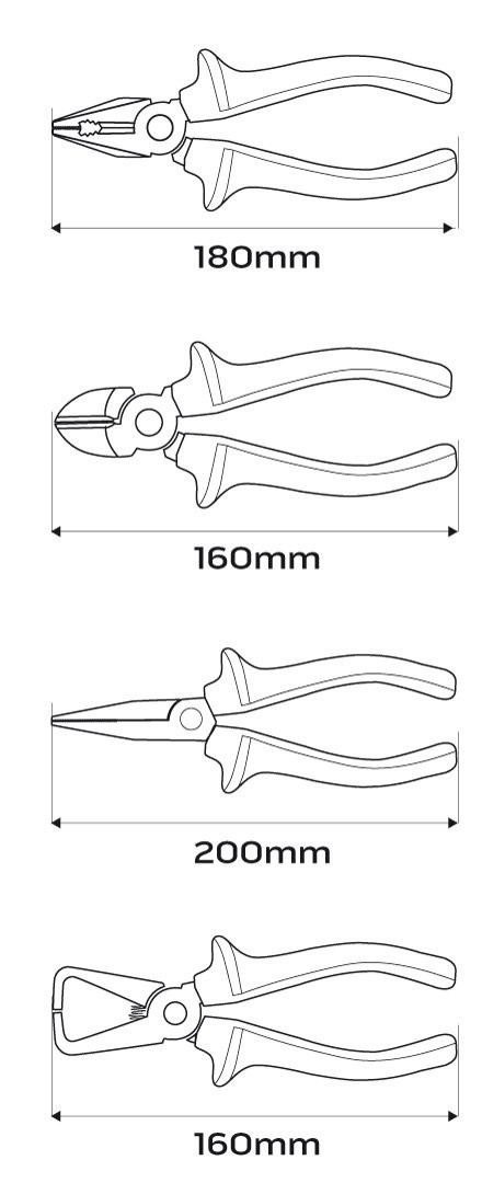 01-236 ZESTAW SZCZYPIEC 1000V, 4 SZT. NEO TOOLS