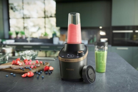 BLENDER KIELICHOWY Z MODUŁEM SOKOWIRÓWKI PHILIPS HR3770/10 +2DZBANKI TRITAN