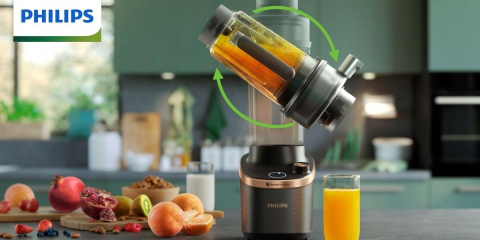 BLENDER KIELICHOWY Z MODUŁEM SOKOWIRÓWKI PHILIPS HR3770/10 +2DZBANKI TRITAN