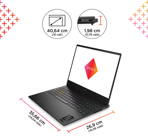 HP OMEN Transcend 16 WUXGA IPS 165Hz Intel Core i7-13700HX 16-rdzeni 32GB DDR5 1TB SSD NVMe NVIDIA GeForce RTX 4070 8GB Win11