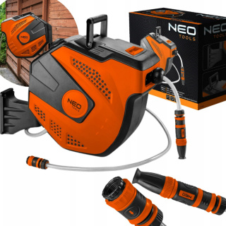 15-891 WĄŻ OGRODOWY Z AUTOMATYCZNYM ZWIJACZEM 1/2", 20 M +2M NEO TOOLS