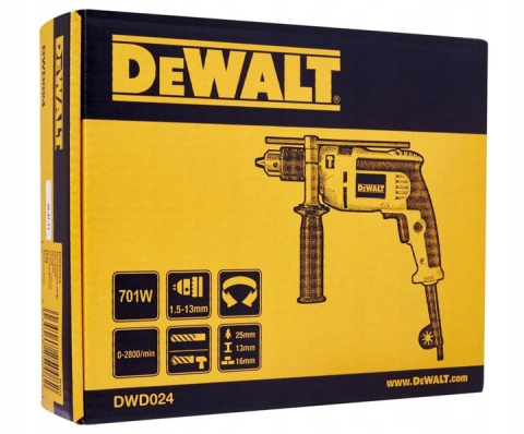 DeWALT DWD024 WIERTARKA UDAROWA 701W 13mm