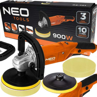 NEO TOOLS POLERKA SZLIFIERKA SAMOCHODOWA MIMOŚRODOWA 900W 150mm REGULACJA KRĄŻKI