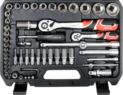 ZESTAW NARZĘDZIOWY 1/4", 1/2" KPL 93 SZT YATO