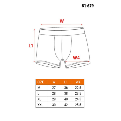 BOKSERKI BASIC, 3-PACK, ROZMIAR L 81-679-L