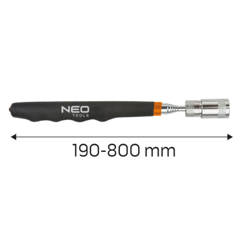 NEO CHWYTAK MAGNETYCZNY TELESKOPOWY ZAKRES 190-800 mm 11-611 3,5 KG LED