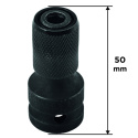 GRAPHITE PRZEJŚCIÓWKA ADAPTER UDAROWY Z 1/2" KWADRAT NA 1/4" HEX 50 MM