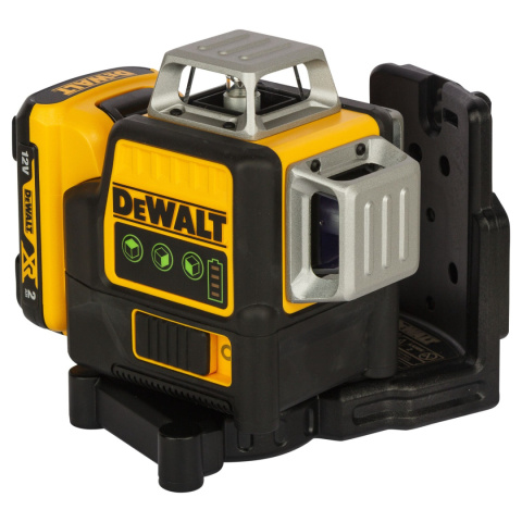 DEWALT LASER KRZYŻOWY LINIOWY 360 ZIELONY + ŁADOWARKA AKUMULATOR AKCESORIA