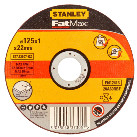 TARCZA DO CIĘCIA METALU I STALI 125x22,2x1 mm STANLEY FATMAX