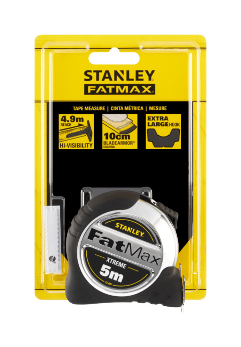 STANLEY 33-887 TAŚMA MIERNICZA FATMAX MIARA BUDOWLANA STALOWA ZWIJANA XL 5m