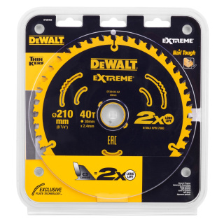 DT20433-QZ Tarcza do pilarki Extreme 210x30 mm 40T DEWALT