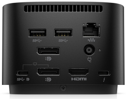 Stacja dokująca HP Thunderbolt 280W G4 z przewodem combo 4J0G4AA, 4x USB 3.2, 2x DisplayPort 1.4, HDMI 2.0, RJ45, 2x USB Type-C