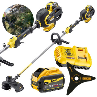 DEWALT PODKASZARKA KOSA AKUMULATOROWA 54V + AKUMULATOR 1X9Ah + ŁADOWARKA DCM571X1-QW