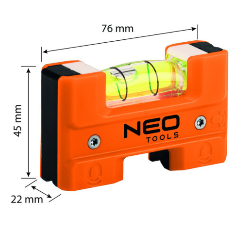 Poziomnica kieszonkowa z zaczepem do pasa Mała KIESZONKOWA NEO TOOLS 71-220