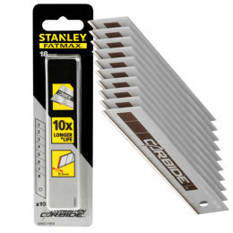 Ostrza łamane do nożyków 18mm CARBIDE 10szt Stanley FatMax STHT2-11818