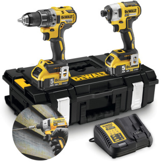 Zestaw Combo wkrętarka + zakrętarka udarowa 18V XR 2x5Ah DeWalt DCK266P2-QW