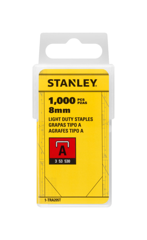 STANLEY TRA205T Zszywki galwanizowane A 8mm 1000el