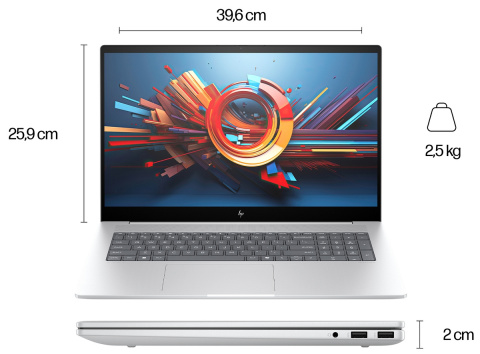 Dotykowy HP ENVY 17 FullHD IPS Intel Core Ultra 5 125H 14-rdzeni 16GB DDR5 512GB SSD NVMe Windows 11 Pro