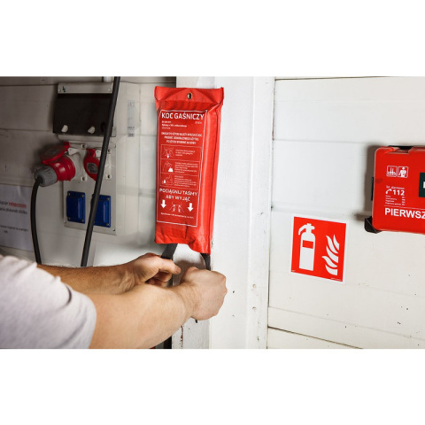 KOC GAŚNICZY Z WŁÓKNA SZKLANEGO SPAWALNICZY BHP 1,2X1, 8 M 97-674 NEO TOOLS