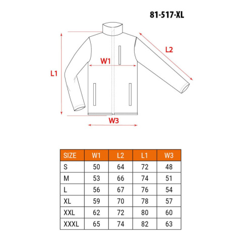 BLUZA SOFTSHELL OUTDOOR ROBOCZA DZIANIONOWA, ZIELONA, ROZMIAR XL 81-517-XL NEO TOOLS