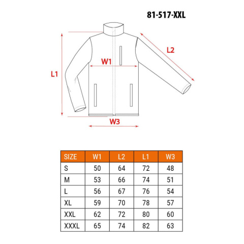 BLUZA SOFTSHELL OUTDOOR SURVIVALOWA, ZIELONA, ROZMIAR XXL 81-517-XXL NEO TOOLS