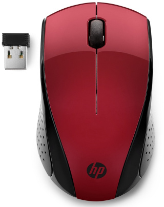 Mysz bezprzewodowa HP 220 Czerwona odbiornik USB 7KX10AA