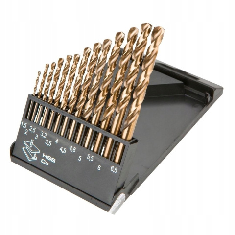 WIERTŁA DO METALU HSS-CO 1.5 - 6.5 mm 13 szt.