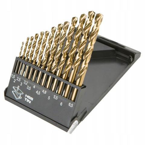 Wiertła do metalu hss-tin 1.5-6.5mm 13szt GRAPHITE