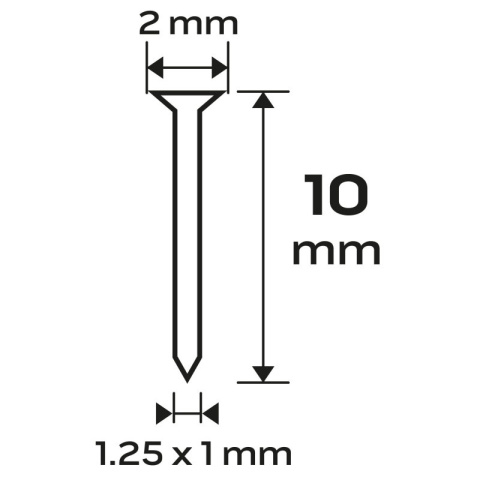 GWOŹDZIE GALWANIZOWANE DO ZSZYWACZA PNEUMATYCZNEGO (14-570), GA18, TYP 300 (F), DŁUGOŚĆ 10 MM, 4000 14-650 NEO TOOLS