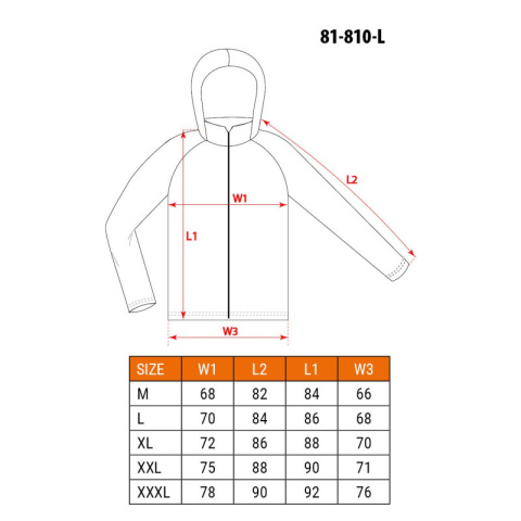 KURTKA PRZECIWDESZCZOWA PU/PVC, EN 343, ROZMIAR L 81-810-L NEO TOOLS