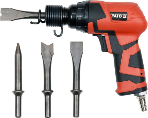 MŁOTEK PNEUMATYCZNY ŚCINAK UDAROWY KOMPOZYT + 4 GROTY DO RDZY PIASKARKA YATO YT-09904