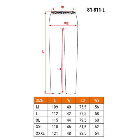 SPODNIE PRZECIWDESZCZOWE PU/PVC, EN 343, ROZMIAR L 81-811-L NEO TOOLS